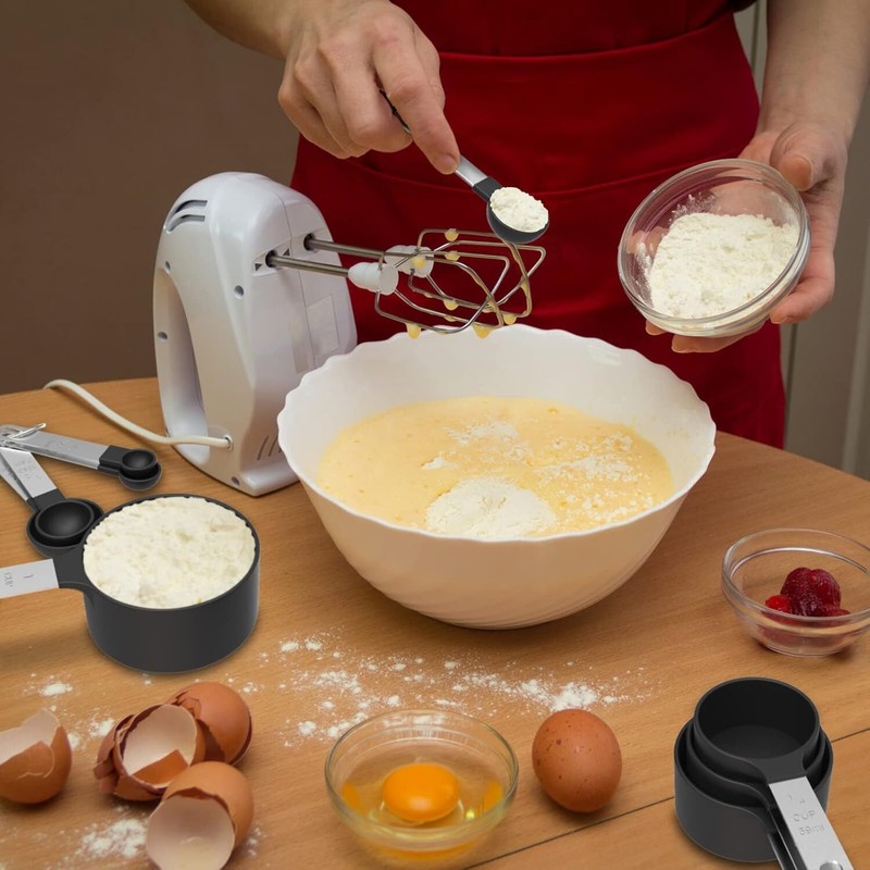 Measuring Cups & Spoons Set, Stackable Cups and Spoons, Nesting Measure Cups wit gallery