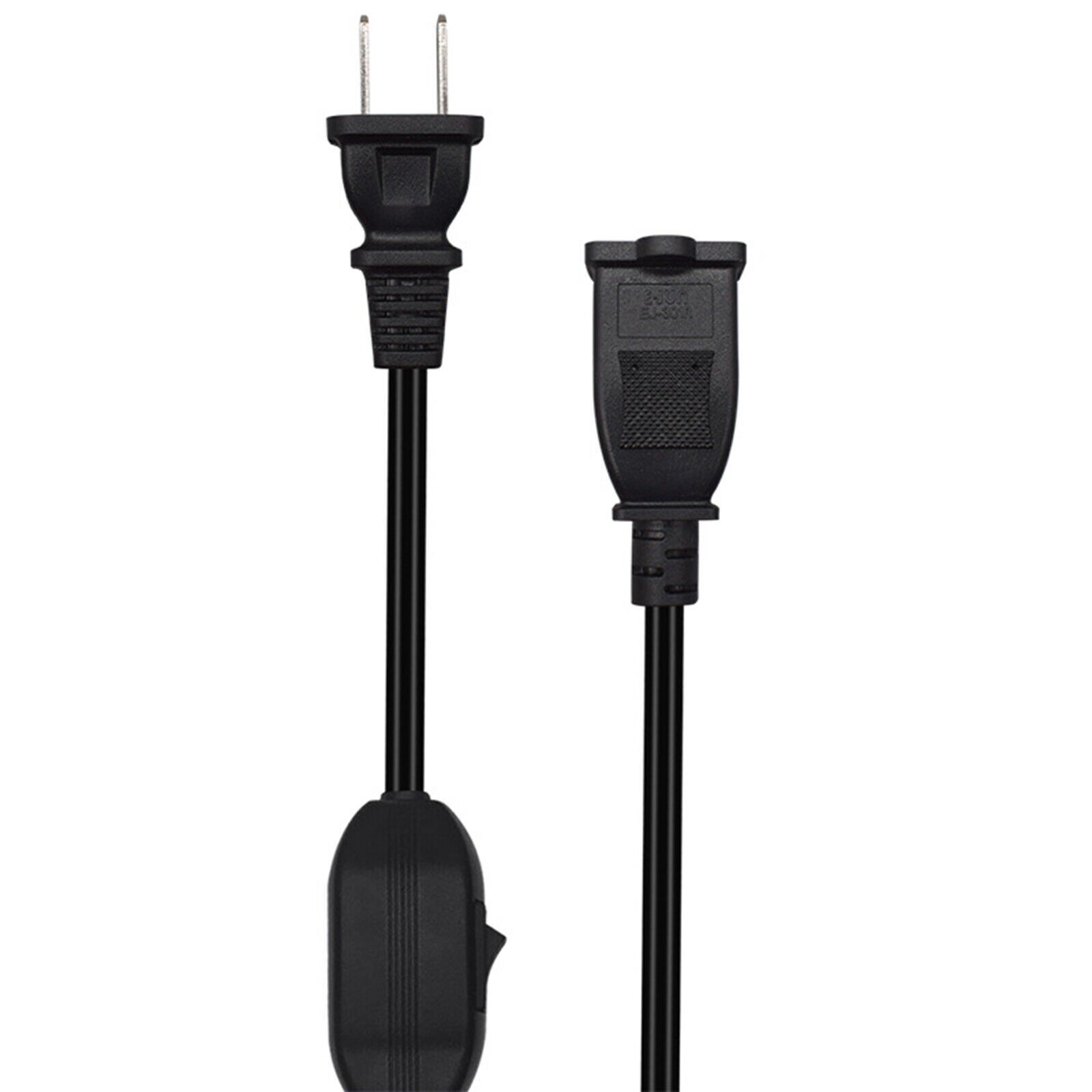 2-Pcs Polarized Extension Cord On Off Switch 2 Prong Extension Cord Waterproof gallery