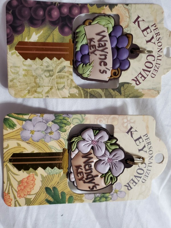 PERSONALIZED KEY COVERS NAMES THAT START WITH L,P ,M & V gallery