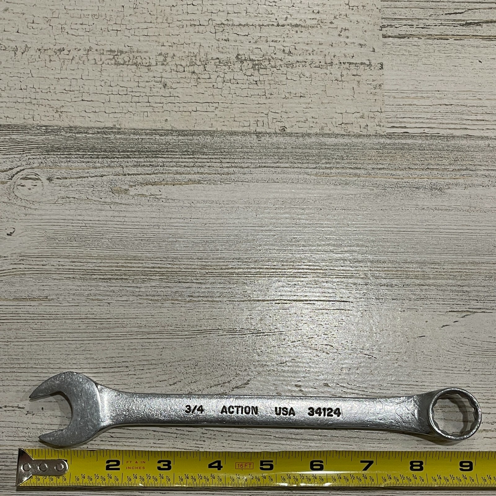 Action 3/4 Inch 12 Point Open / Closed End Combination Wrench *USA* SAE 34124 gallery