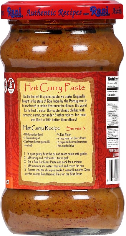 Rani Curry Paste HOT (Spice Paste), 10.5oz (300g) Glass Jar gallery