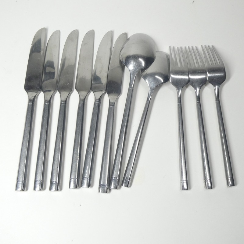 Hampton Silversmiths Ritz Flatware Lot 11pcs Stainless Forks Spoons Knives gallery