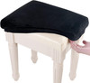 Soft Velvet Vanity Bench Cover, (15"- 19.5") L x (11.8"- 15.7") W Stretch Washab gallery