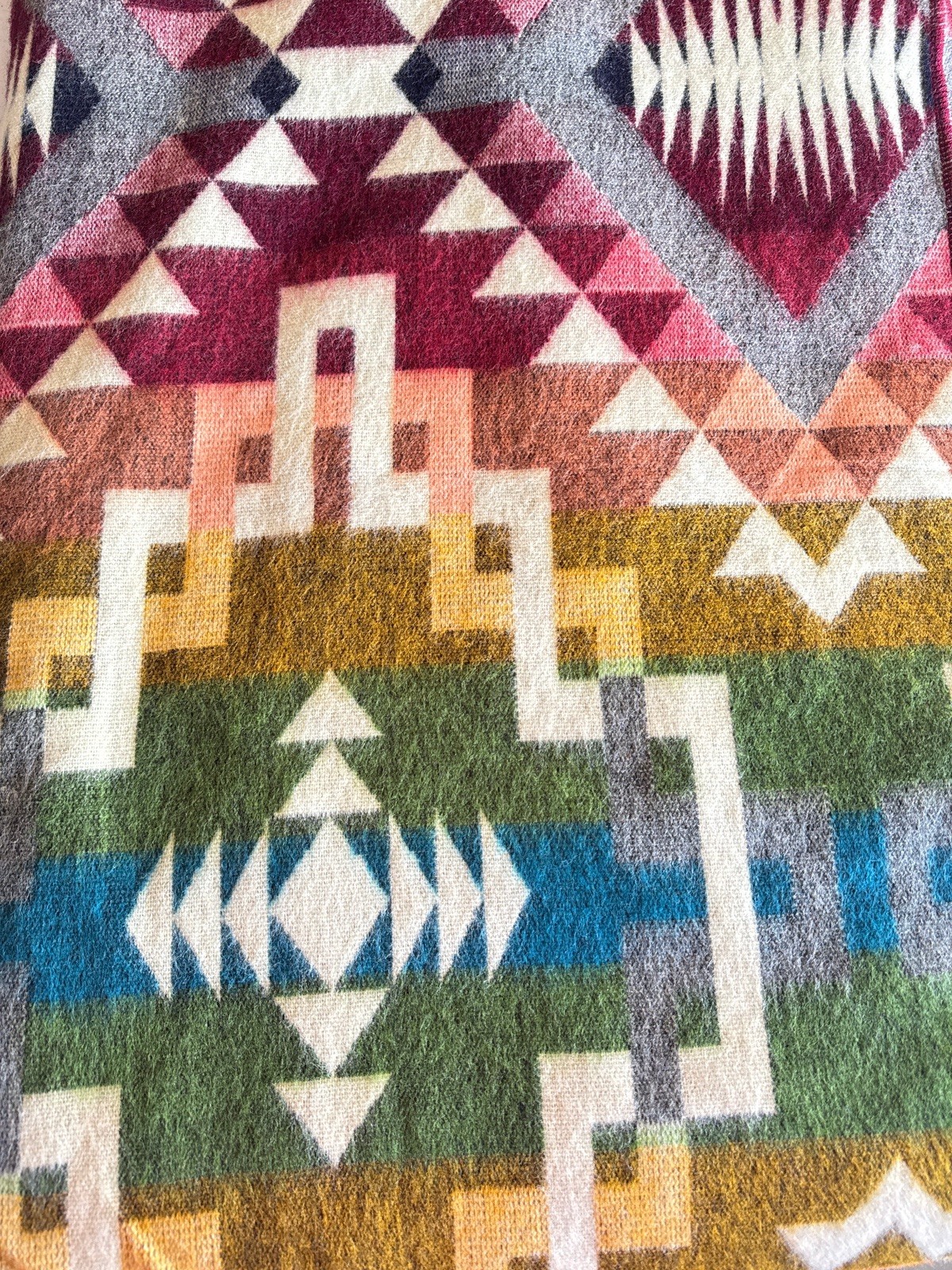 Alpaca Blanket - Cozy Colorful Native Pattern Throw - Made in Ecuador - 202613 gallery