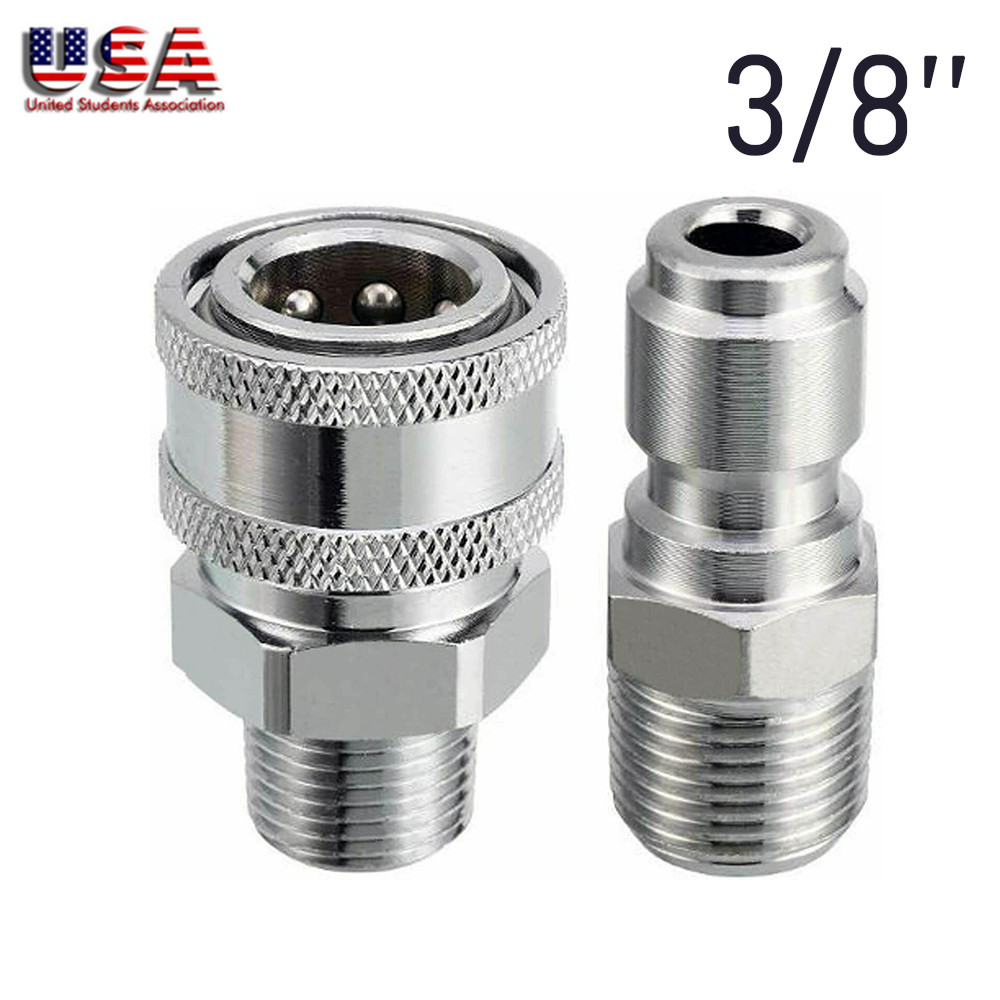 Male Thread Fitting Pressure Washer Adapter Set Quick Connect Kit 5000 PSI 3/8’’ gallery