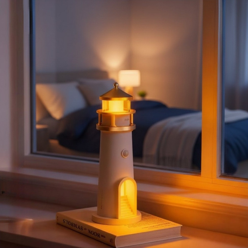 Lighthouse Moon Projection Lamp Bluetooth Speaker 11.8"/30cm Night Light gallery