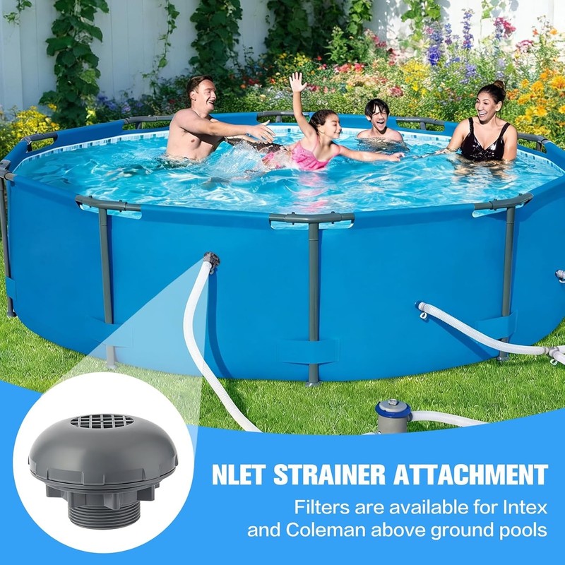 Pool Inlet Strainer Kit For INTEX Coleman Above Ground Pool 1 1/2" Fittings gallery
