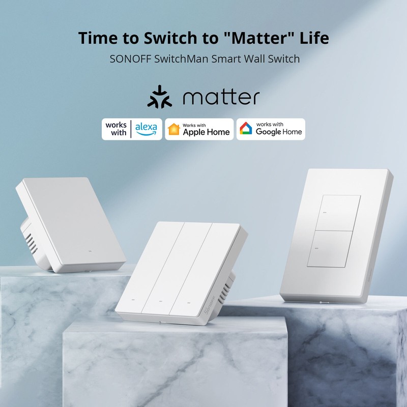SONOFF Matter Smart Light Switch, 2.4GHz WiFi Light Switch, Smart Wall Switches gallery