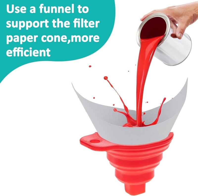 100PCS Paint Strainers Paper Cone Paint Mixing Cup Strainer Fine Mesh Filters... gallery