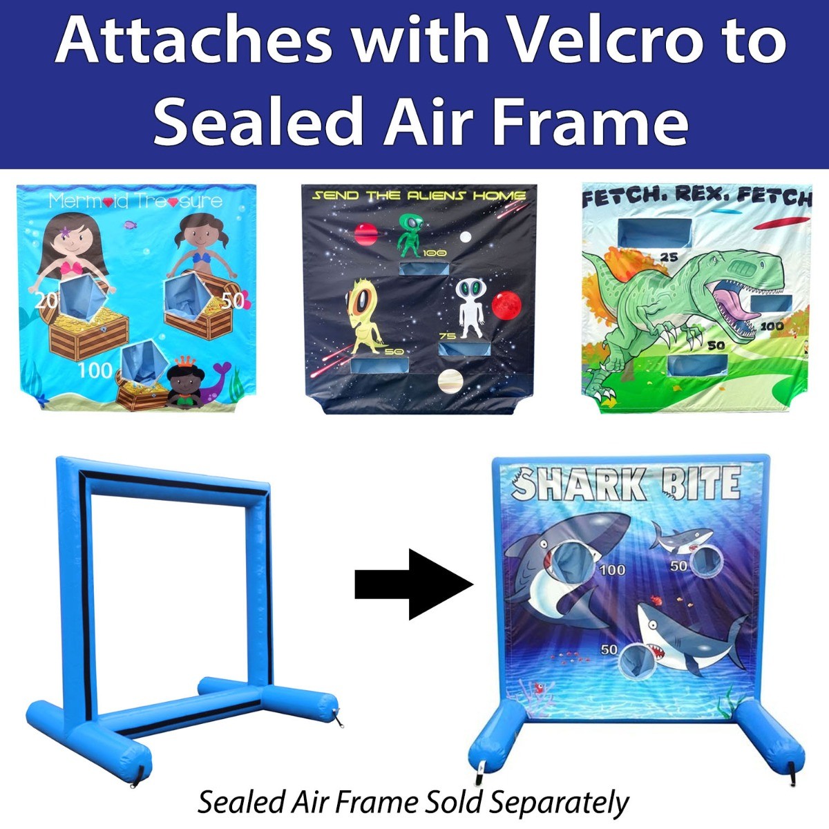 Replacement Inflatable Air Frame Game Vinyl Panel 5x6 Noah's Ark Party Carnival gallery