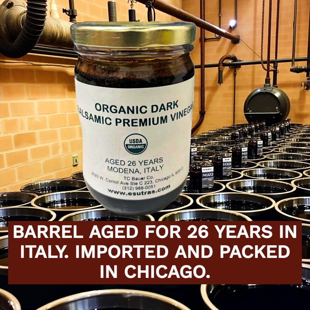 Modena Balsamic Vinegar. Organic +Dark Rich Smooth. No ADDED sugars. Retail/Bulk gallery
