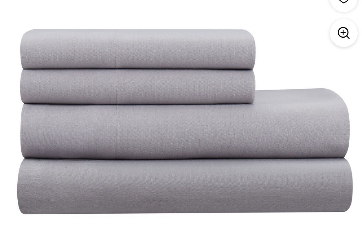 “HOTEL STYLE” 4 Piece Lyocell & Linen Blend Bed Sheet Set, Full, NEW gallery
