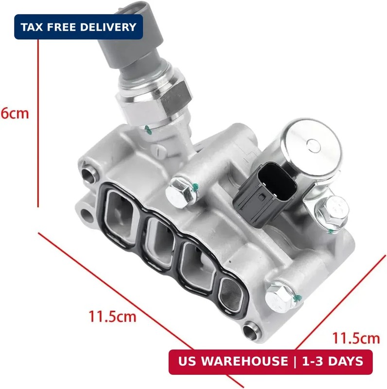 15810-RKB-J01 VVT Engine Variable Valve Timing Solenoid with Gasket Replacement gallery