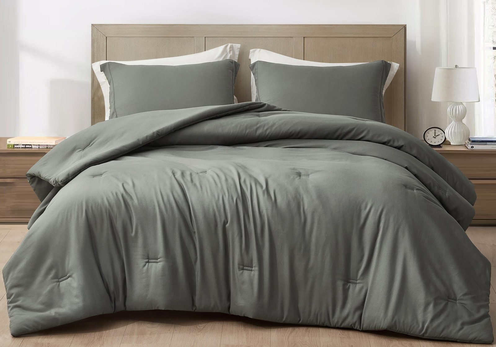 Chezmoi Collection Cliff 3-Piece Rayon Derived from Bamboo Blended Comforter Set gallery
