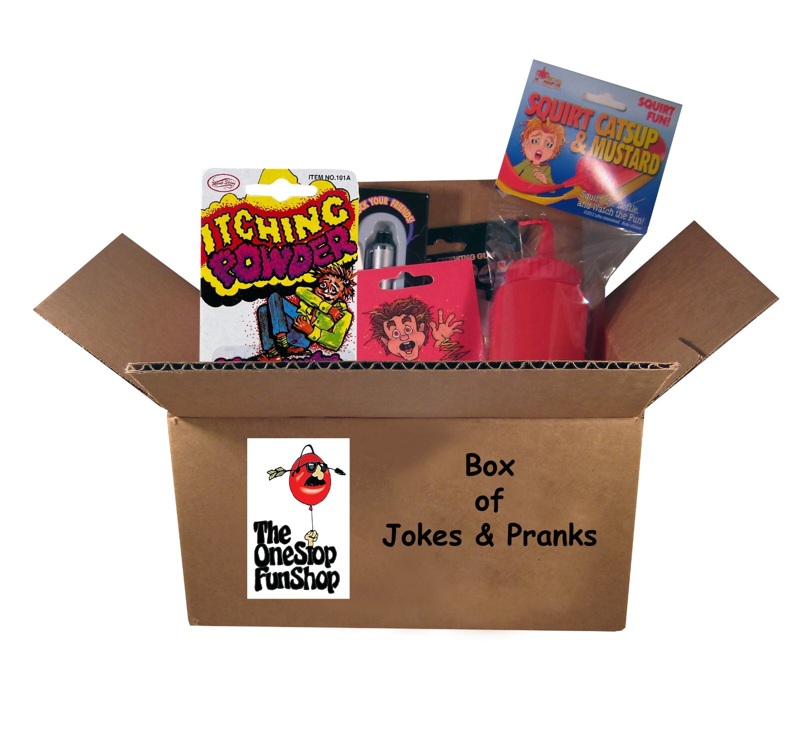 BOX OF PRANKS - Hand Buzzer Whoopee Cushion Itch Powder Jokes Pranks Gags Fun gallery