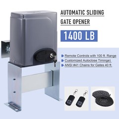 Automatic Sliding Slide Gate Opener Hardware Driveway 1400LBS Door Operator Kit