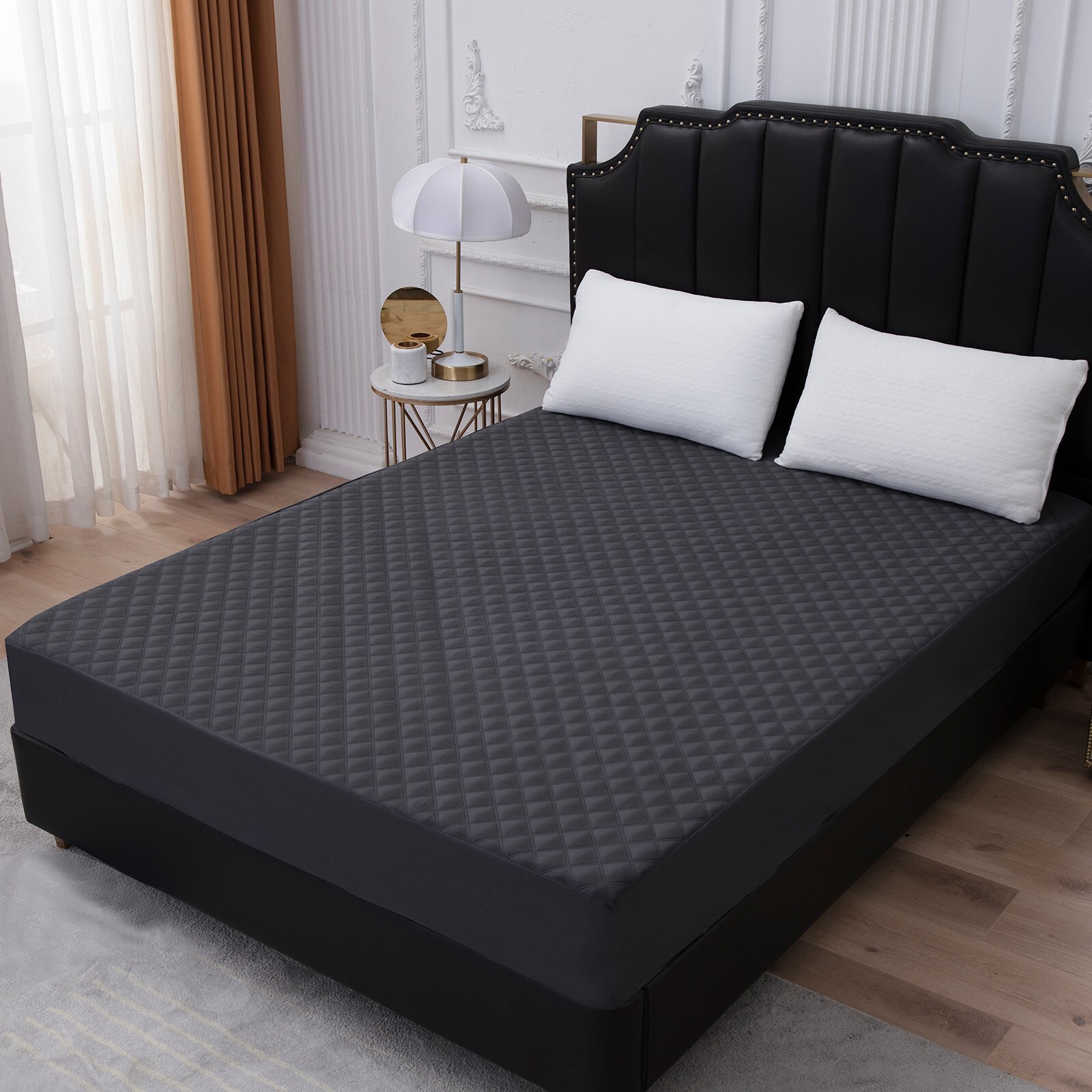 Bed Waterproof Mattress Cover Geometric Quilted Mattress Protector Soft gallery