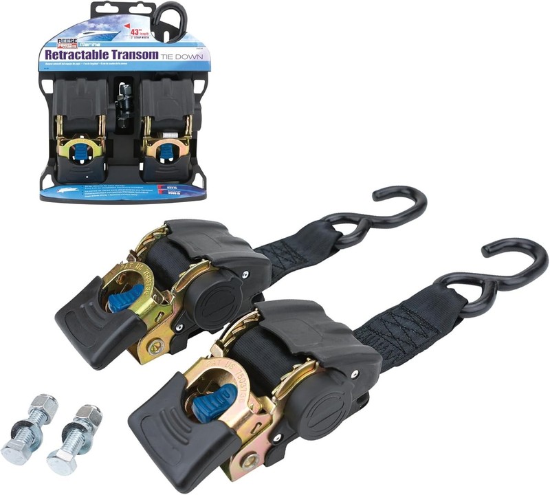 Powersports Retractable Tie Downs 2x43 Inches, 833 lbs Secure Transport gallery