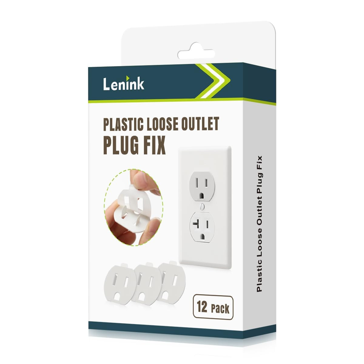 Loose Outlet Plug Fix, 12 Pack Plastic Snug Socket Secured, Outlet Tightener Ins gallery