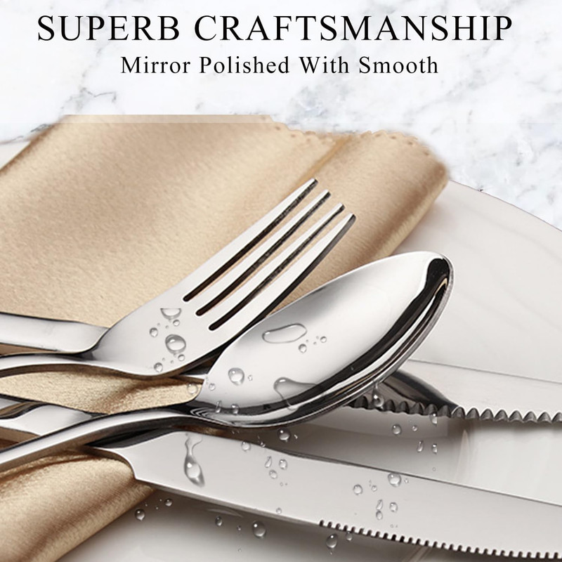 12 Pcs Tablespoons Set, 7.3" Dinner Spoons, Top Food Grade Stainless Steel Spoon gallery
