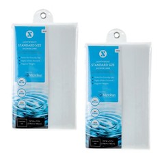 White Mildew Resistant Lightweight PEVA Shower Curtain Liner (70″ x 72″), 2-Pack