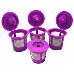 4 Reusable Refillable Single Coffee Mesh Filter K-Cup for Keurig 2.0 & 1.0