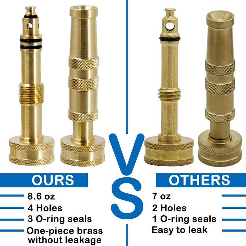 Twinkle Star Heavy-Duty Brass Adjustable Twist Hose Nozzle, 2 Pack, TWIS3432 gallery