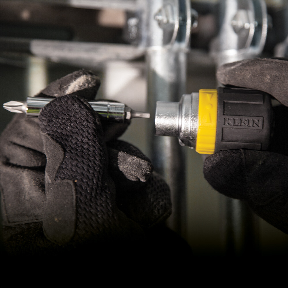 Klein Tools 32593 6-in-1 Ratcheting Stubby Screwdriver- Cushion Grip Handle gallery