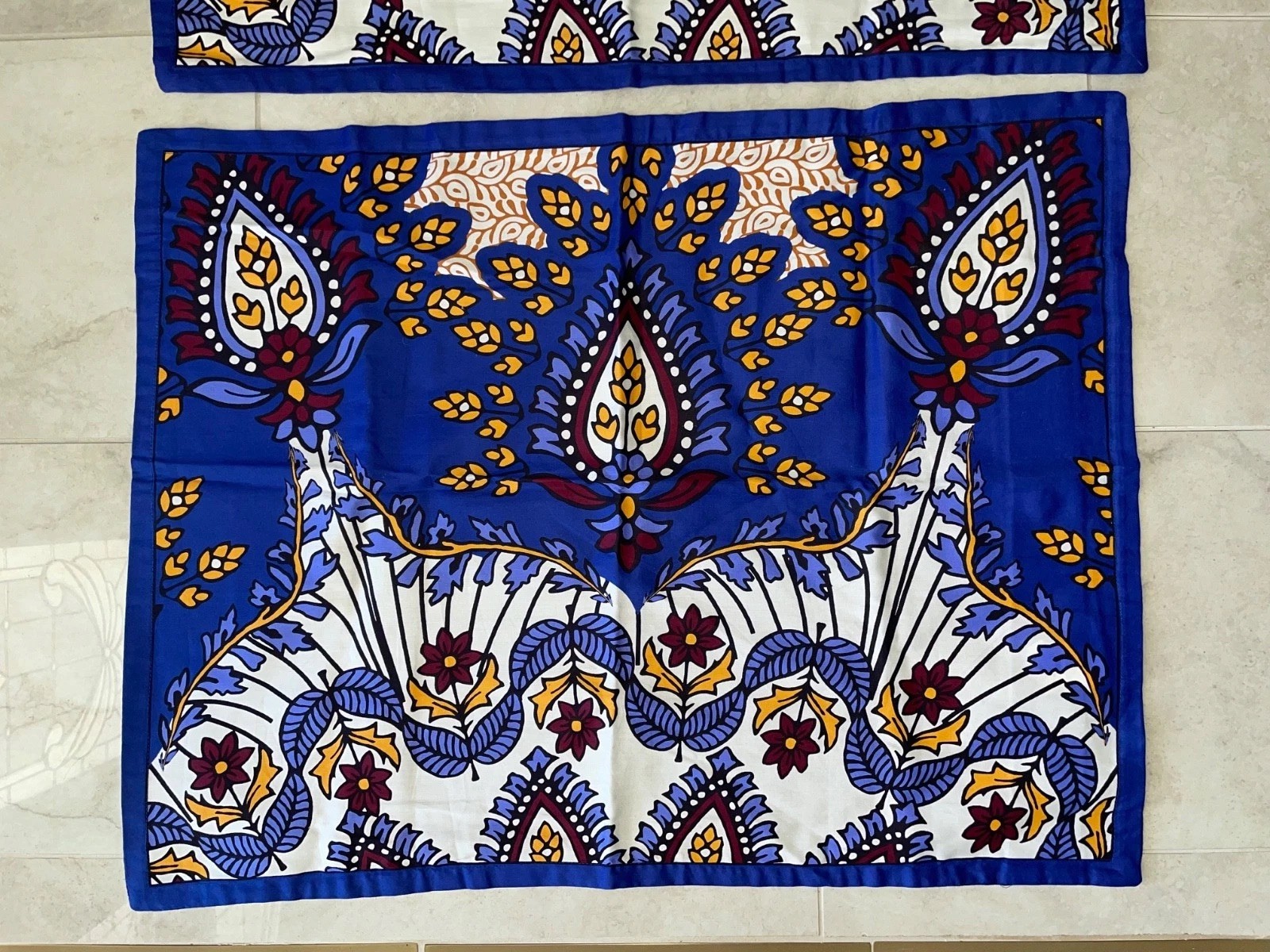 Boho Look Pillow Case Standard Queen 2 Pack Blue White Beige Red gallery