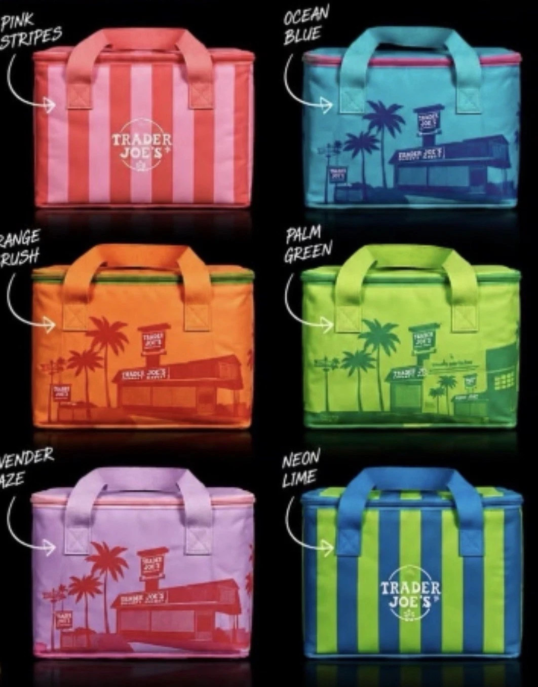 Trader Joe’s Mini Insulated Tote Bag - Summer 2026 Set of 6 Limited Edition NEW gallery