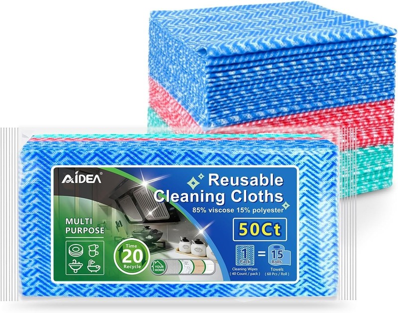 Versatile 12x12 Multi-Purpose Cleaning Wipes, 50pk Lint-Free for Home & Kitchen gallery