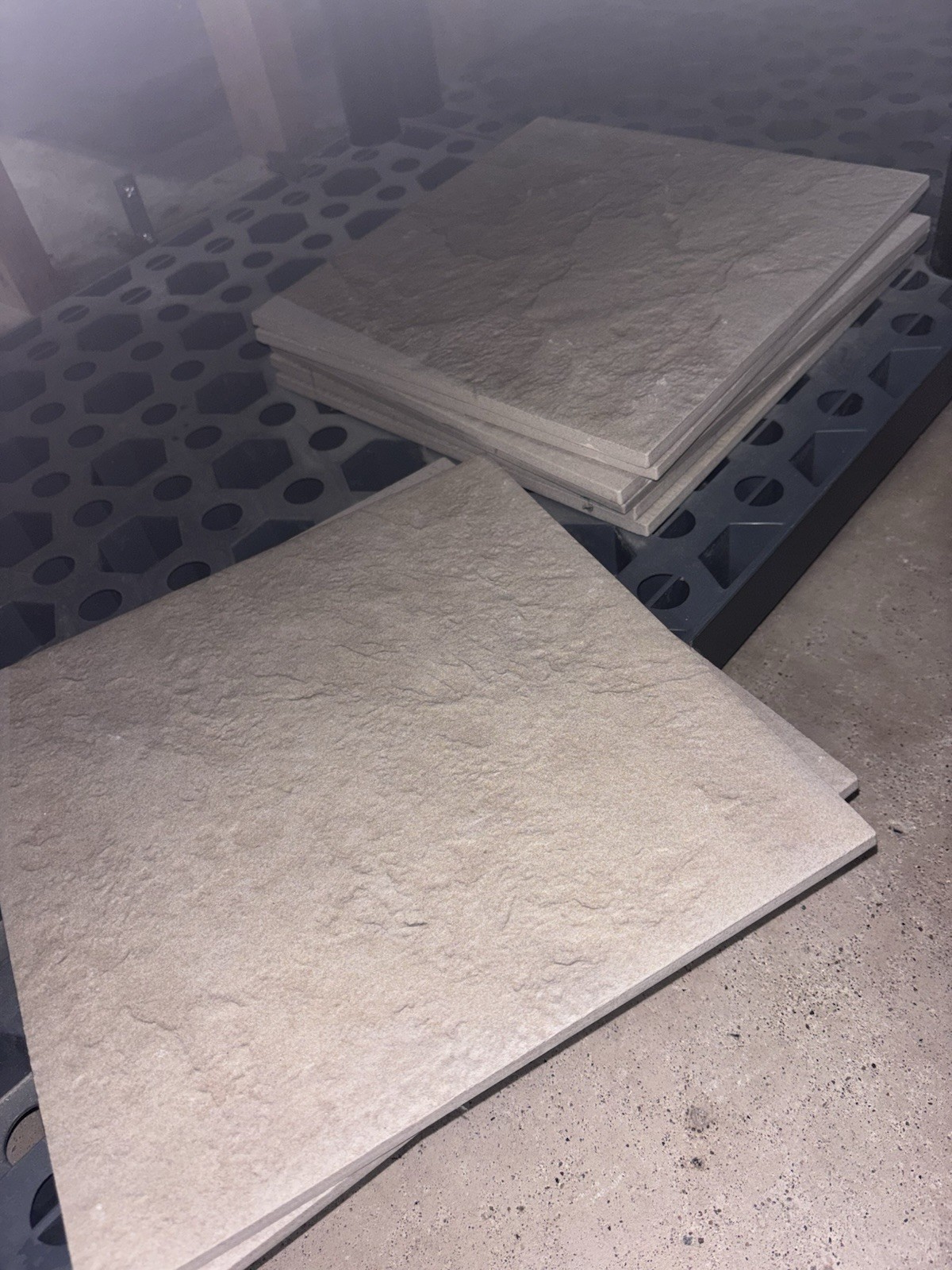 Stone-Gray Stone-Look Ceramic Floor & Wall Tile 12x12 Square Matte, 8 Pack gallery