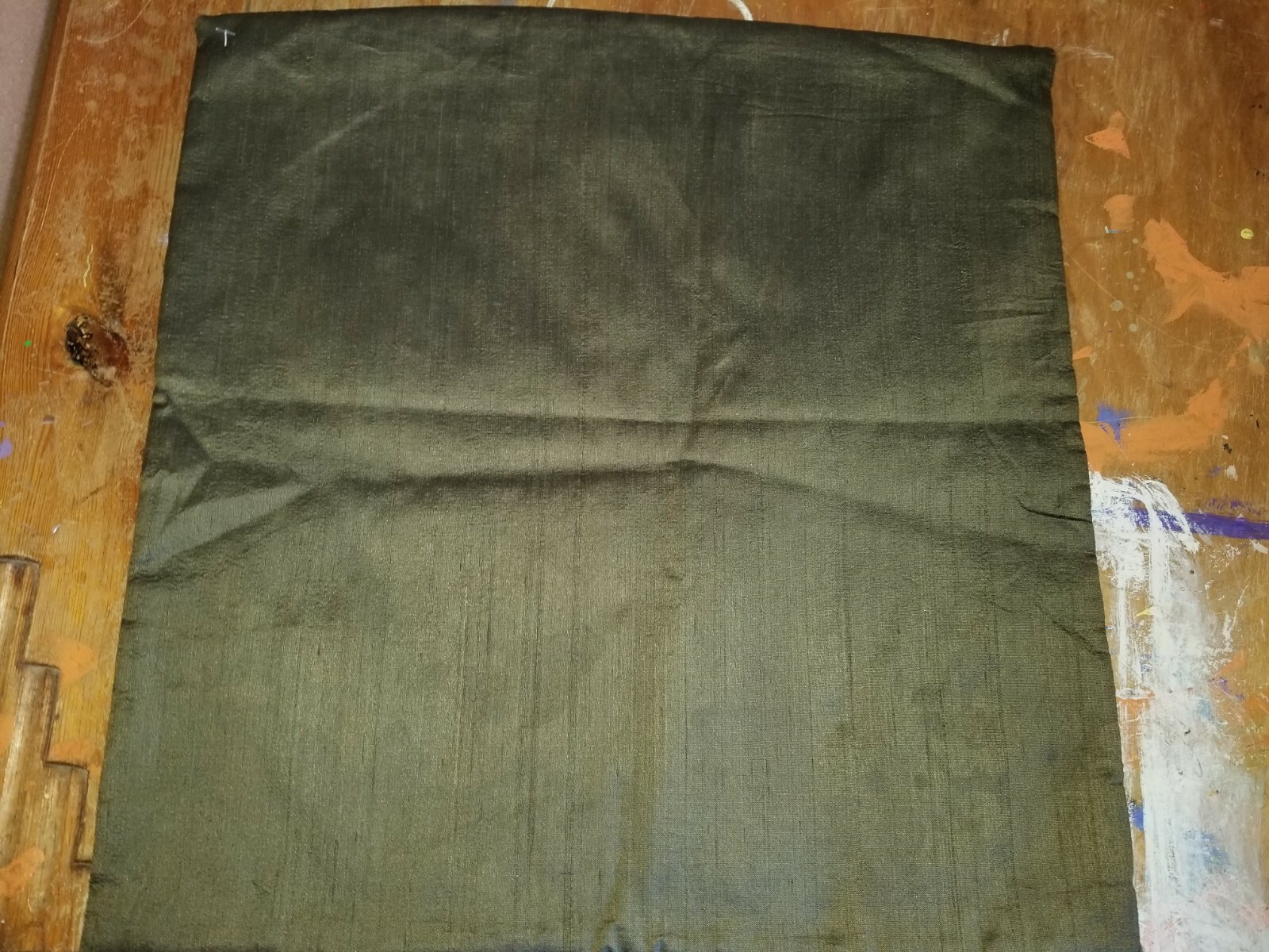 Pottery Barn "Diamond Silk - Dark Olive Green" 18" Quilted Pillow Cover gallery