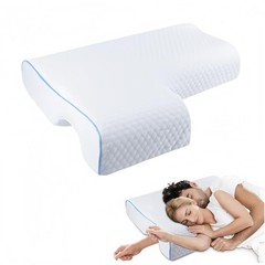 Couples Memory Cuddle Pillow Ergonomic Arm Hole Support Right