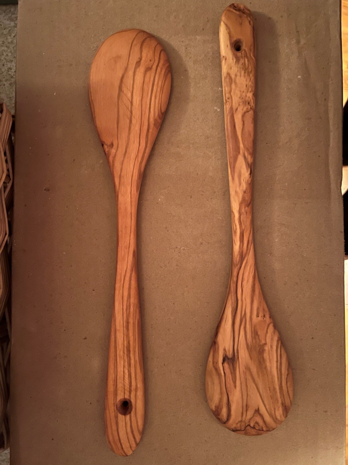 Olive Wood Kitchen Utensils, Spoons/Spatulas 11.5 in. Assorted Set of 5 Pieces. gallery