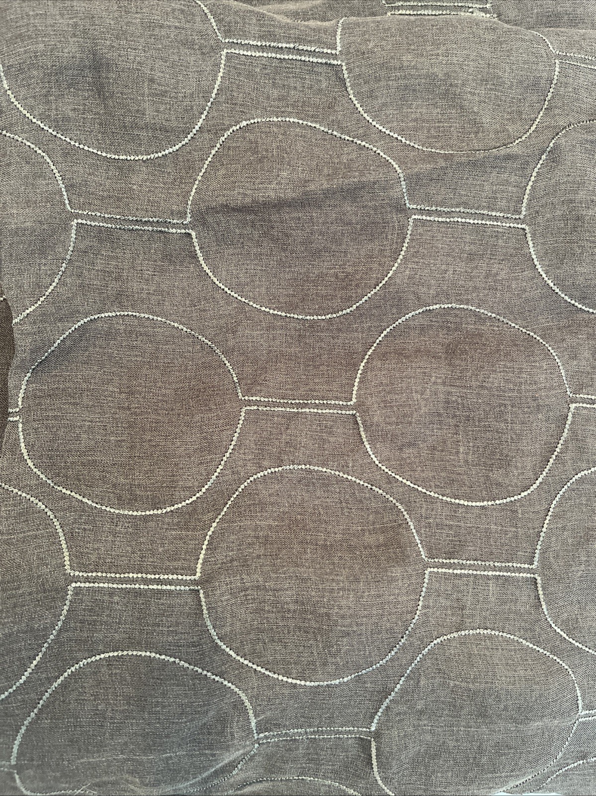APT 9 - Circle Design - Chocolate Brown Semi-Sheer 42W x 84H Set Of 2 Panels gallery