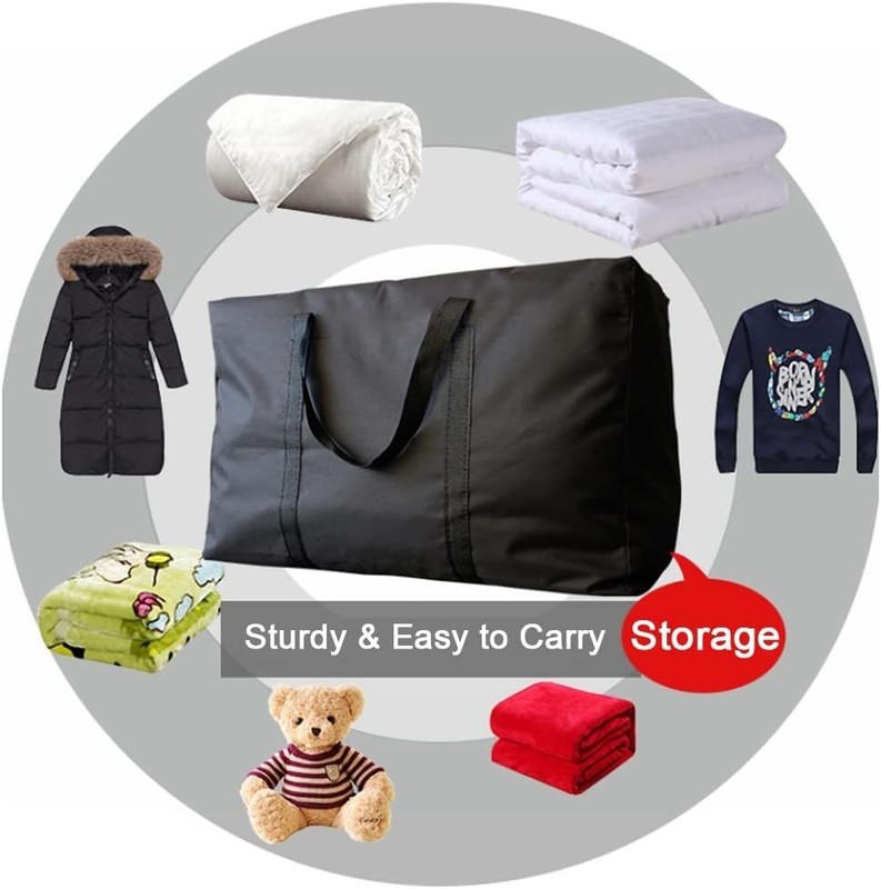 1 or 2 Extra Large Moving Bags with Strong Zippers Carrying Handles Storage Bags gallery