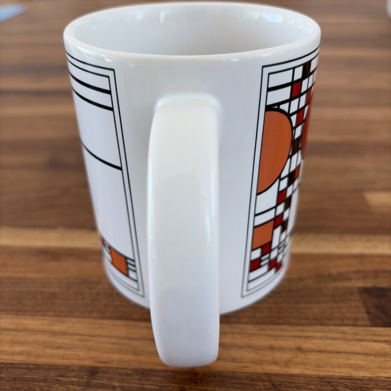 Frank Lloyd Wright Style Geometric Coffee Mug Abstract Modern Art Ceramic Cup gallery