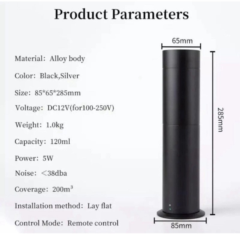 Scentiment Diffuser- Cold-Air Diffusion, No Heat, No Water, Black gallery