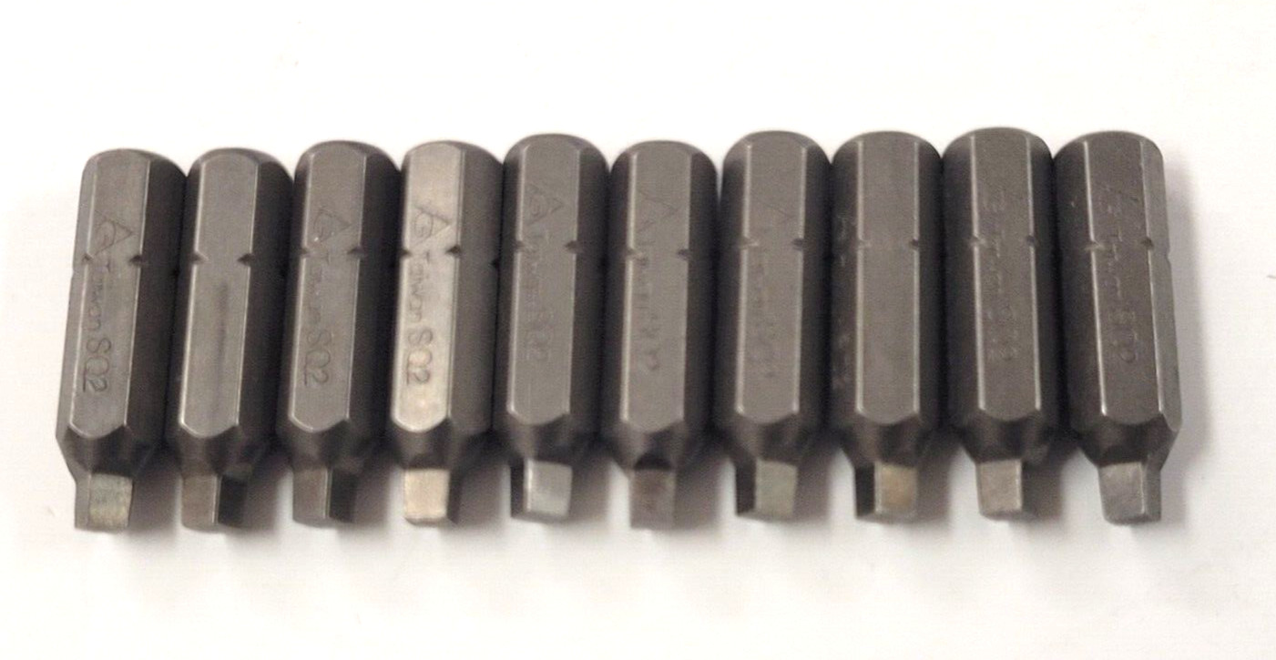 Geta by Apex #2 Square Drive 1/4 Hex Insert Power Screw Driver Bits LOT OF 10 gallery