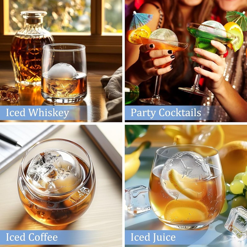 Slow-Melting Stackable Large Ice Cube Mold Maker For Whisky Cocktails Beverage gallery