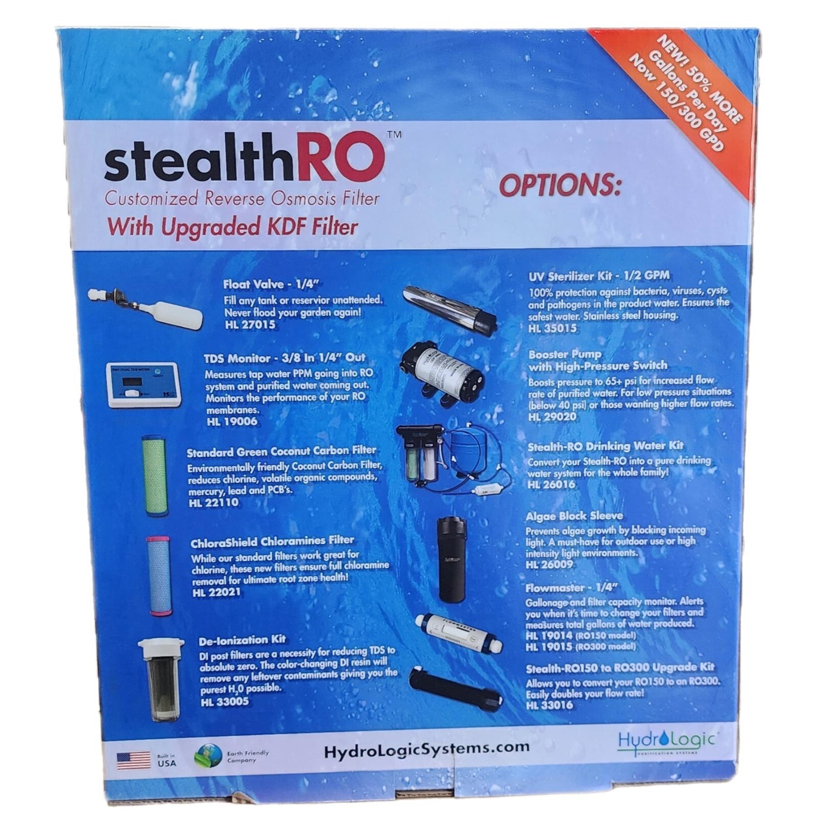 New HydroLogic Stealth-RO150 System Upgraded KDF85/Carbon Filter Hydroponics gallery