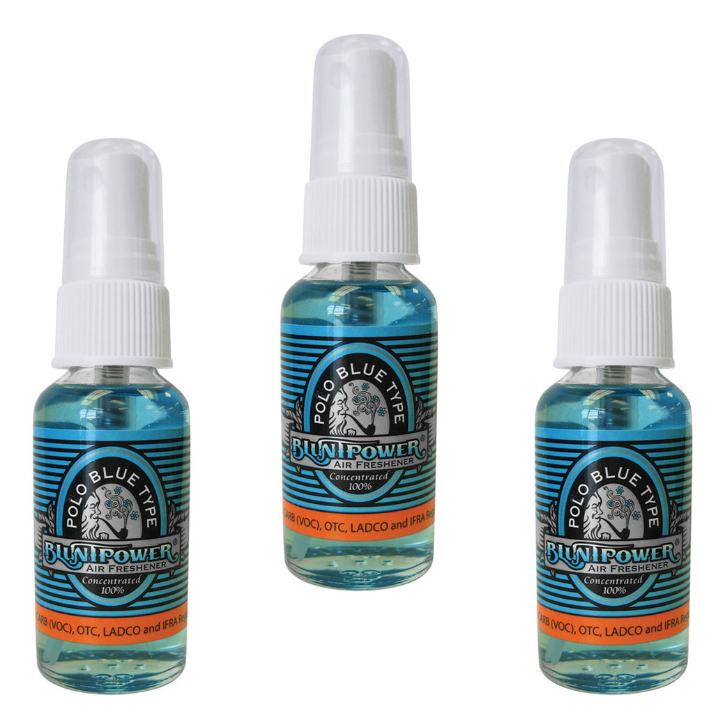 BluntPower 1 oz Bottle Oil Based Air Freshener & Oil Burner, Polo Blue (3-Pack) gallery