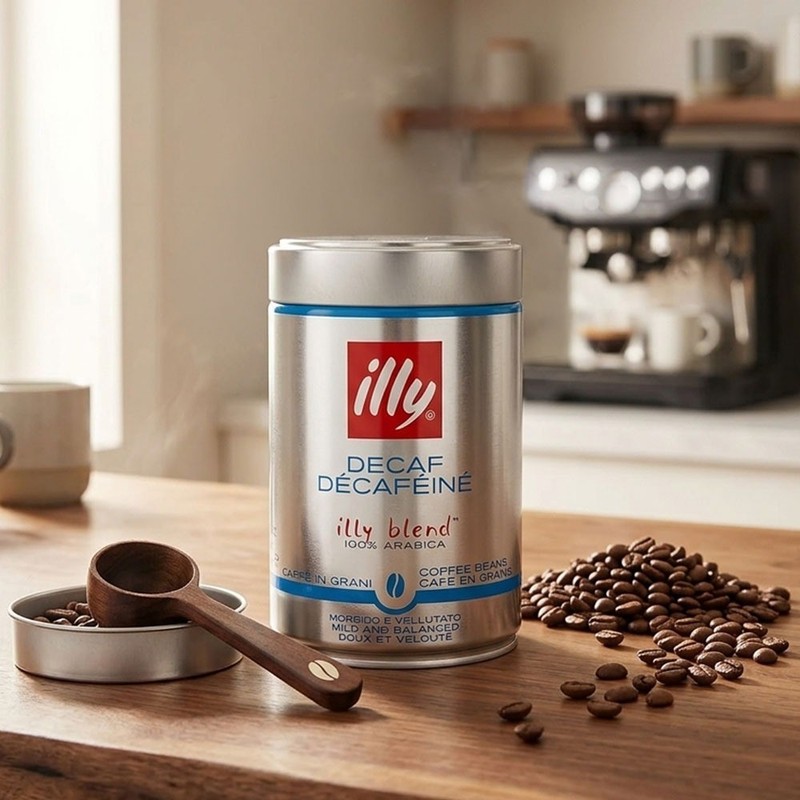 illy Decaf Green Decafeinated Coffee Beans Tin 250g - 6 PACK - EXP 09/2027 gallery