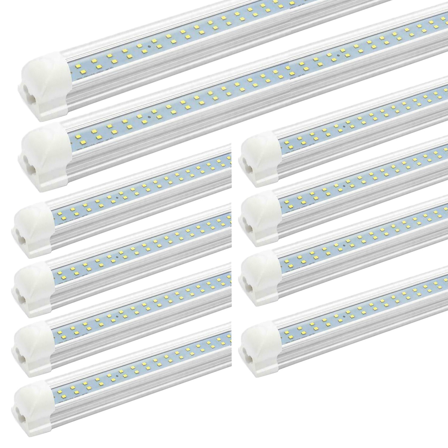 8/24 Pack 4FT LED Tube Light Fixture T8 Shop Lights 36W 4200LM Dual Rows 6500K gallery