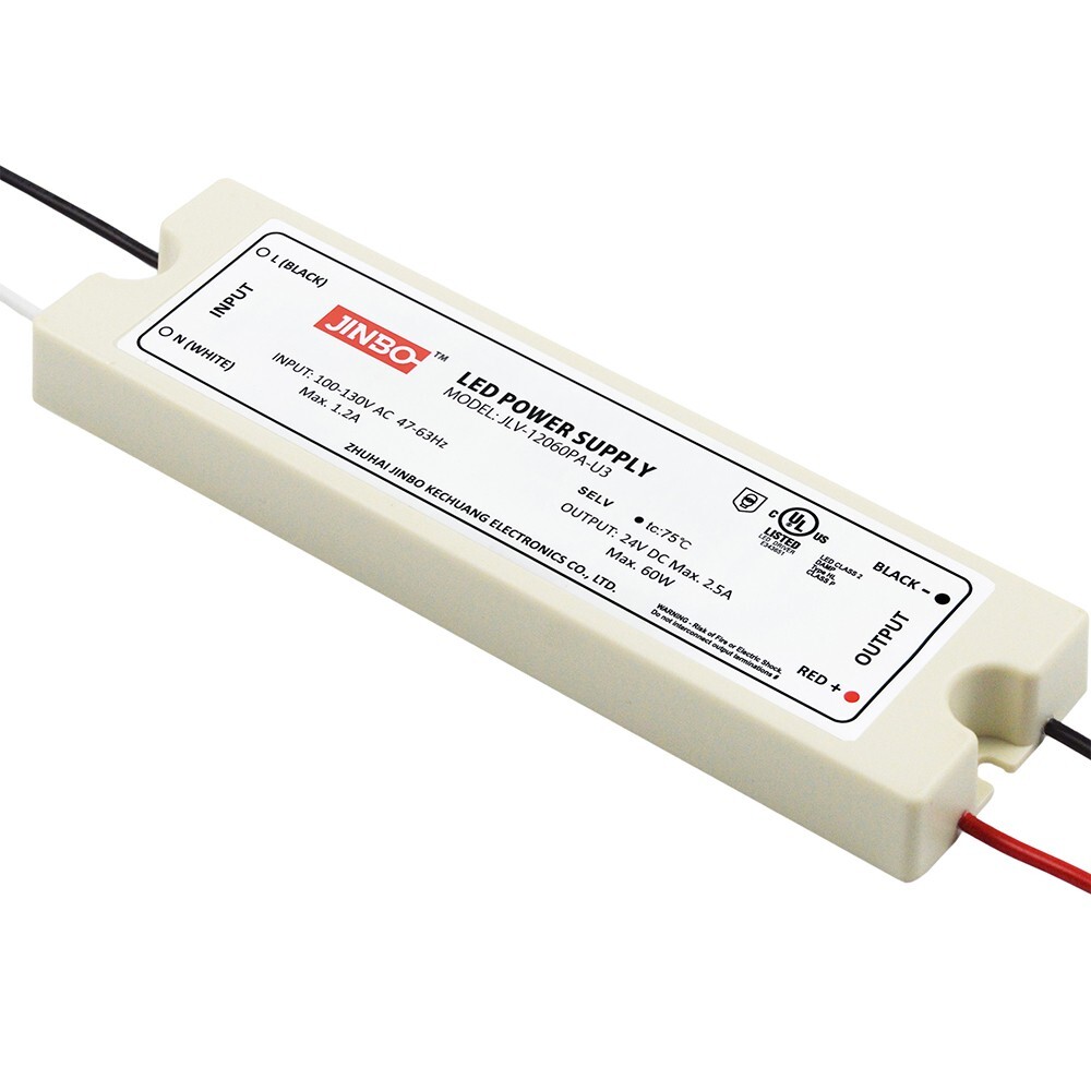 LED Power Supply 60W 24 Volt DC IP67 JLV-24060PA-U3 UL Listed 3 Year Warranty gallery