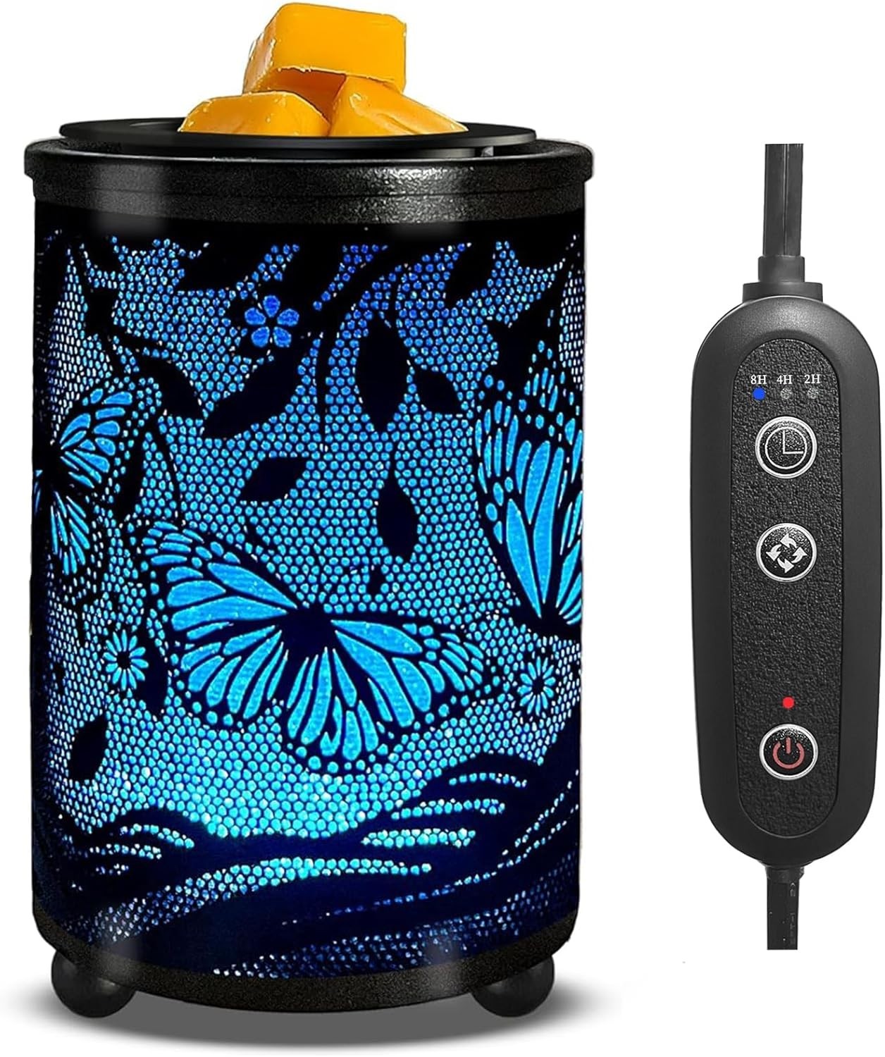 Butterfly Wax Warmer with LED Colors – PTC Heating, Detachable Tray, Modern D... gallery