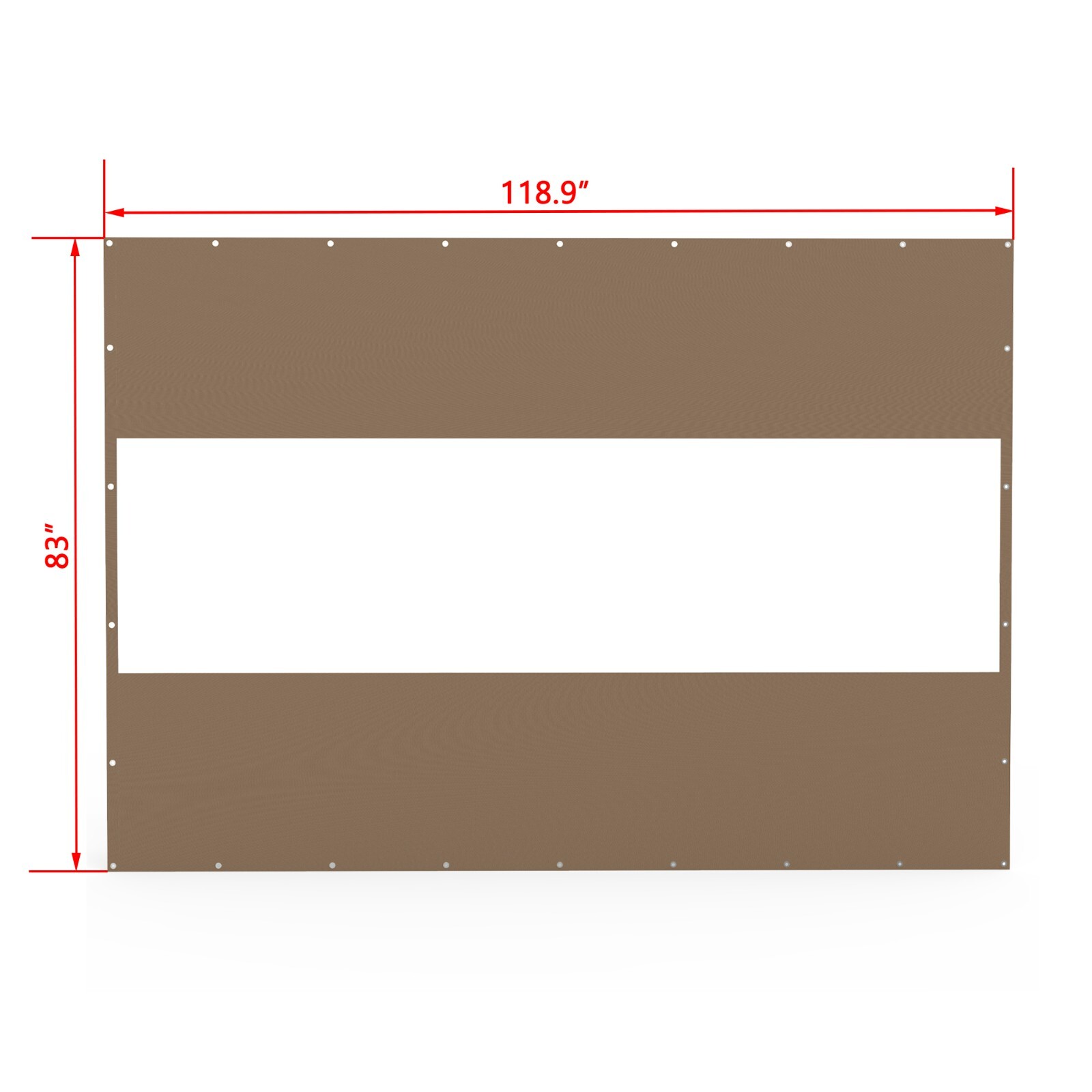 10x7FT Outdoor Translucent Plastic Pravicy Curtains w/Eyelets for Gazebo(Brown) gallery
