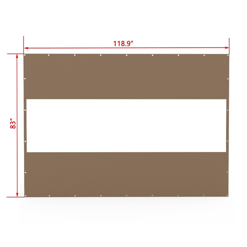 10x7FT Outdoor Translucent Plastic Pravicy Curtains w/Eyelets for Gazebo(Brown) gallery