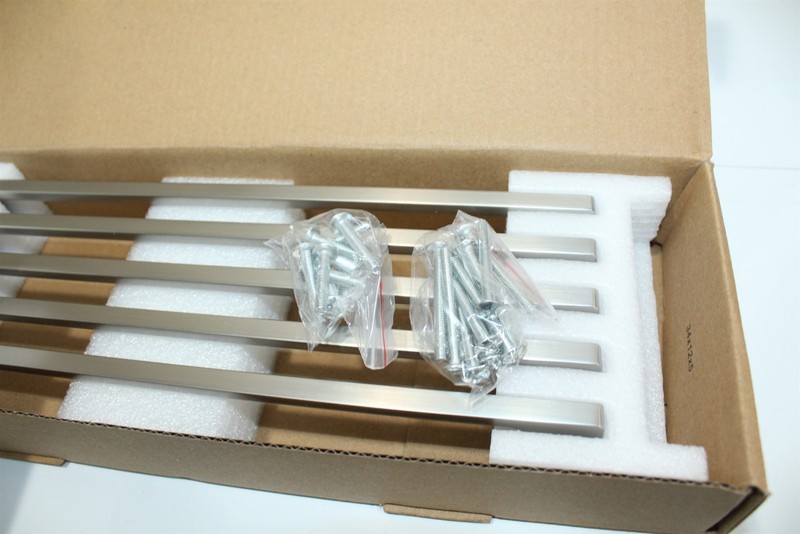 Slim Cabinet Pulls Silvertone 10" Brushed Nickel Finish Pack of 5 Slim Bar gallery